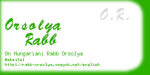 orsolya rabb business card